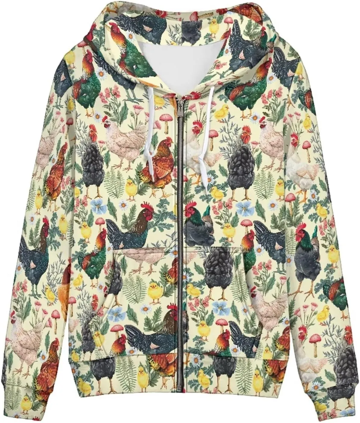 Zip Up Hoodie with Pocket Womens Hoodies for Fall Spring Streetwear Long Sleeve Tops