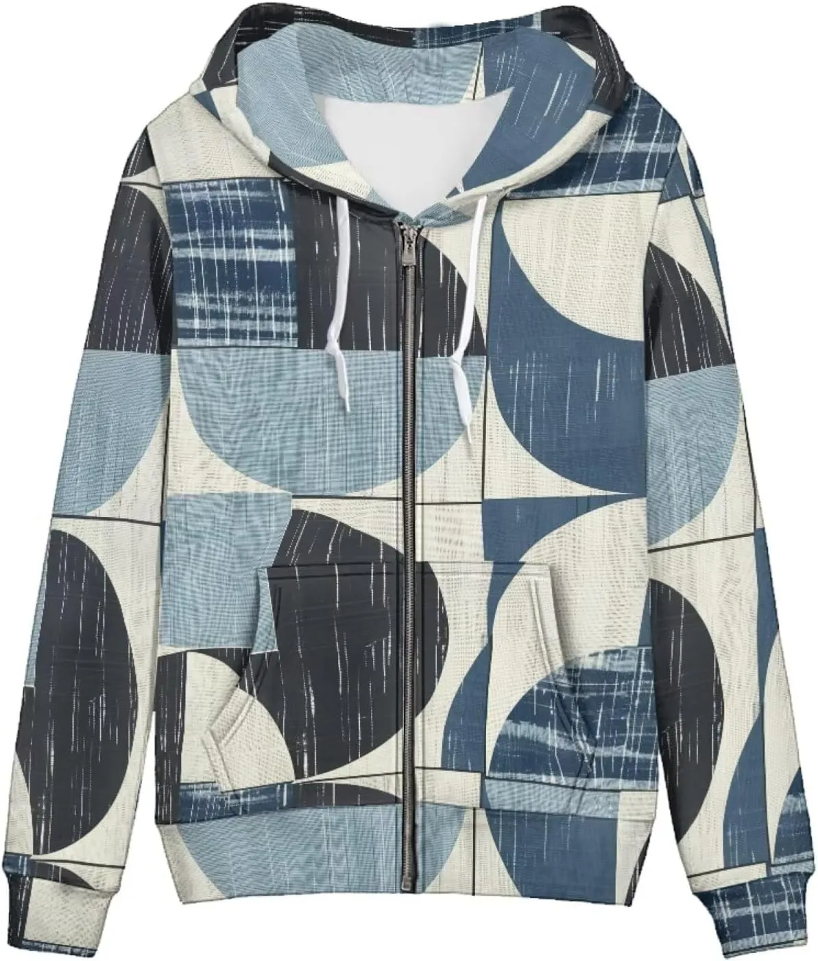 Zip Up Hoodies Women Oversize Hooded Sweatshirt with Pockets Long Sleeve Zipper Tops for Women Pullover Coat