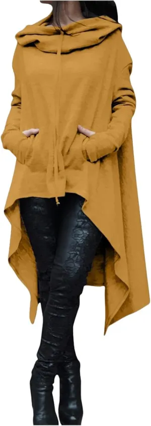 ZWRXW Women Pullover Hoodies Sweatshirt Long Sleeve Oversize Top Shirt Dress